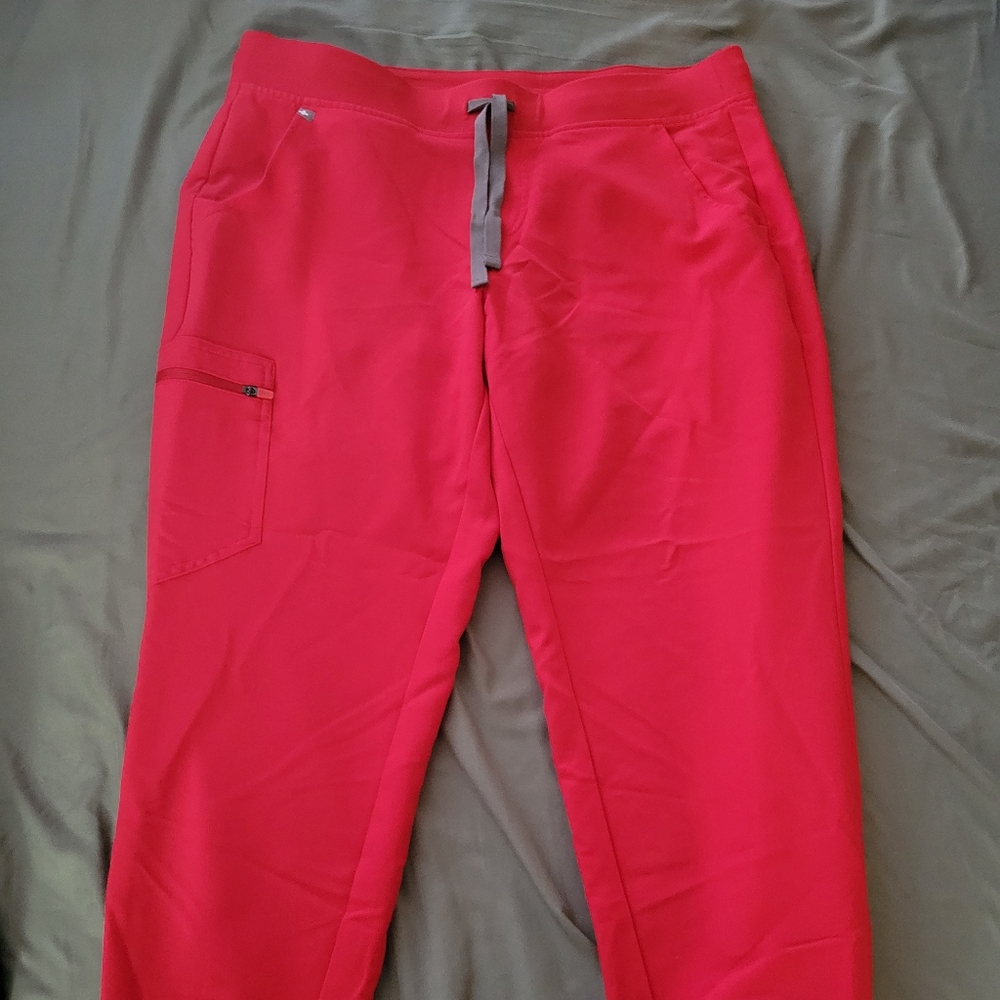 NWOT Figs Zamora joggers Limited edition red